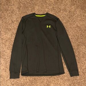 Under Armour Men's olive green Long Sleeve Tee with Neon Logo